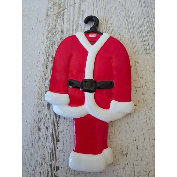 Dept 56 Glass Santa suit ornament Xmas unique tree - Picture 1 of 8